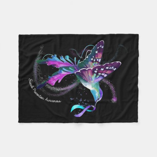 Lila Bewusstsein für die Prävention von Suiziden i Fleecedecke (Vorderseite (Horizontal))