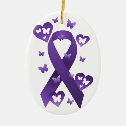 Lila Bewusstsein Keramikornament (Vorne)