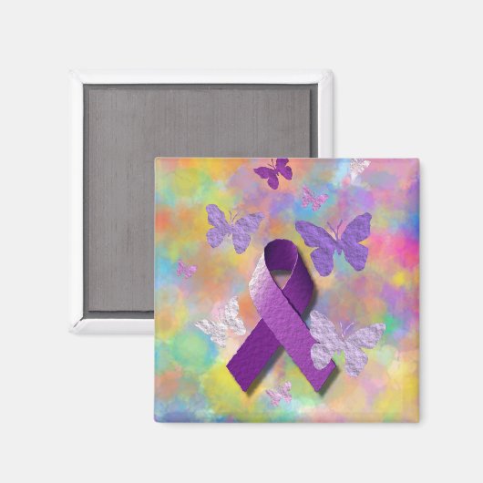 Lila Bewusstsein Magnet (Vorderseite/Rückseite)