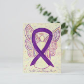 Lila Bewusstsein Multifunktionsleiste Angel Custom Postkarte (Stehend Vorderseite)