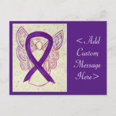 Lila Bewusstsein Multifunktionsleiste Angel Custom Postkarte (Vorderseite)