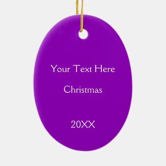 Lila Bewusstsein Ribbon Weihnachtsschnee Keramikornament (Hinten)