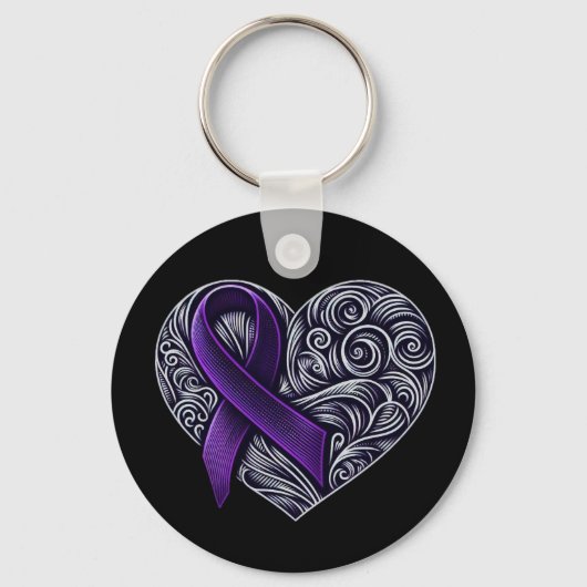 Lila Bewusstsein Schlüsselanhänger (Rückseite)