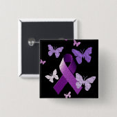 Lila Bewusstseins-Band Button (Vorne & Hinten)