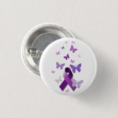 Lila Bewusstseins-Band Button (Vorne & Hinten)