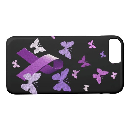 Lila Bewusstseins-Band Case-Mate iPhone Hülle (Rückseite (Horizontal))