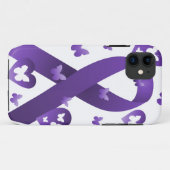 Lila Bewusstseins-Band Case-Mate iPhone Hülle (Rückseite (Horizontal))