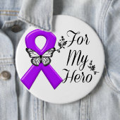 Lila Bewusstseins-Band für meinen Held Button (Beispiel)