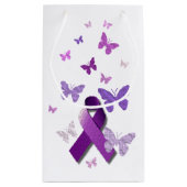 Lila Bewusstseins-Band Kleine Geschenktüte (Rückseite)