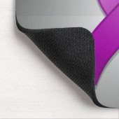 Lila Bewusstseins-Band Mousepad (Ecke)