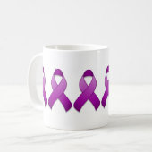 Lila Bewusstseins-Band-Tasse Kaffeetasse (Vorderseite Links)