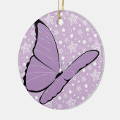 Lila Bewusstseins-Schmetterling Keramik Ornament (Links)