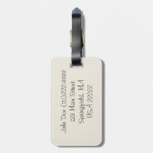 Lila Bewusstseins-Schmetterlinge Gepäckanhänger (Rückseite vertikal)