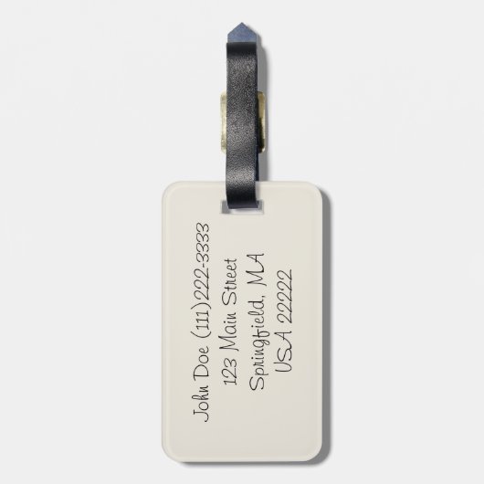 Lila Bewusstseins-Schmetterlinge Gepäckanhänger (Rückseite vertikal)