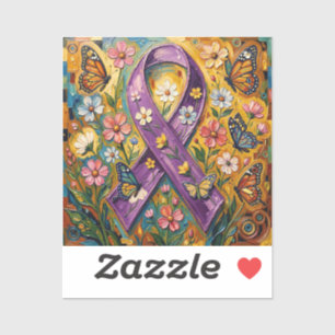 Lila Bewusstseinsband Fibro Aufkleber