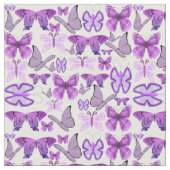 Lila Bewusstseinsschmetterlinge Stoff (Nahaufnahme)