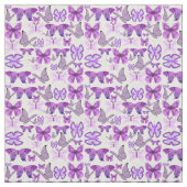 Lila Bewusstseinsschmetterlinge Stoff (Muster)