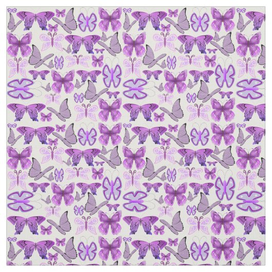 Lila Bewusstseinsschmetterlinge Stoff (Muster)