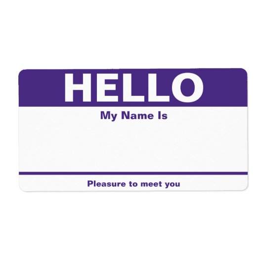 Lila Bezeichnung - Etikett (Vorne)