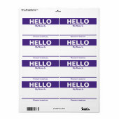 Lila Bezeichnung - Etikett (Vorne)