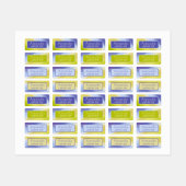 Lila Bezeichnung für Gradientkalk grün Etiketten (Blatt)