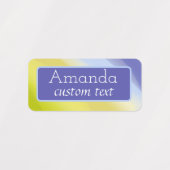 Lila Bezeichnung für Gradientkalk grün Etiketten (Design 1)