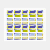 Lila Bezeichnung für Kalkgrün Etiketten (Blatt)