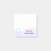 Lila Bichon-Frise-Hund - Nachhinweise Post-it Klebezettel (Vorderseite)