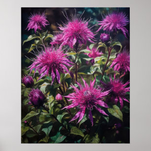 Lila Bienen Balm Blume Art Print Poster