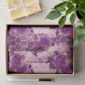 Lila Bienenreihe - Design 6 Seidenpapier (Geschenk)