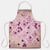 Lila Bienenreihe - Design 7 Schürze (Vorderseite)