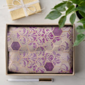 Lila Bienenreihe - Design 7 Seidenpapier (Geschenk)