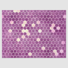 Lila Bienenreihen - Design 13 Seidenpapier