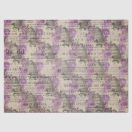 Lila Bienenreihen - Design 16 Seidenpapier