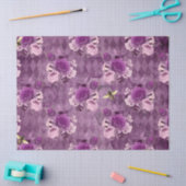 Lila Bienenreihen - Design 17 Seidenpapier (Basteln)