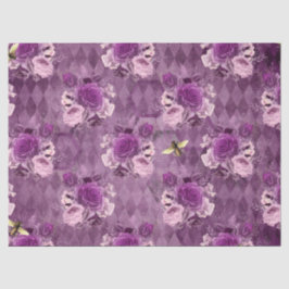 Lila Bienenreihen - Design 17 Seidenpapier