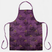 Lila Bienenreihen - Design 9 Schürze (Vorderseite)