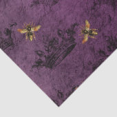 Lila Bienenreihen - Design 9 Seidenpapier (Detail)