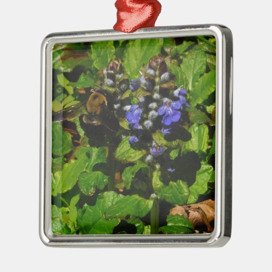 Lila Bienenvölker und Hummel Ornament Aus Metall (Links)