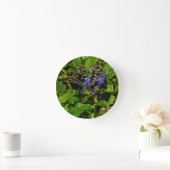 Lila Bienenvölker und Hummel Runde Wanduhr (Zuhause)