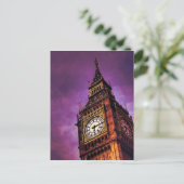 Lila Big Ben Postkarte (Stehend Vorderseite)
