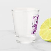Lila Bikerglas Schnapsglas (Links)