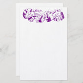 Lila Bildband 1 Korinther 13 Hochzeitsgeschichten Briefpapier (Vorne/Hinten)