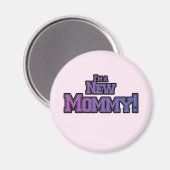 Lila bin ich ein neuer Mama-Shirts und Geschenke Magnet (Vorderseite/Rückseite)