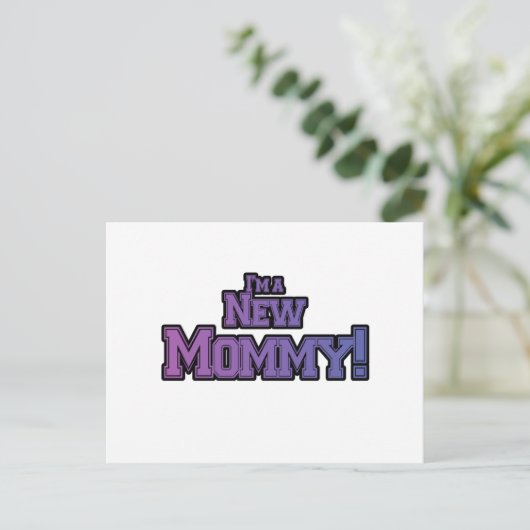 Lila bin ich ein neuer Mama-Shirts und Geschenke Postkarte (Stehend Vorderseite)