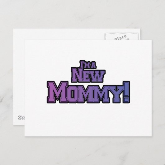 Lila bin ich ein neuer Mama-Shirts und Geschenke Postkarte (Vorne/Hinten)