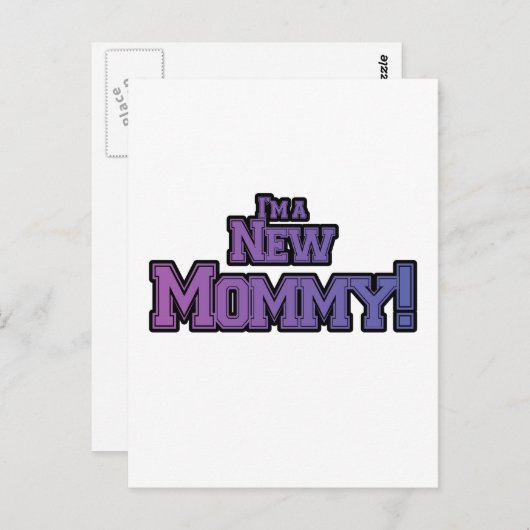Lila bin ich ein neuer Mama-Shirts und Geschenke Postkarte (Vorne/Hinten)