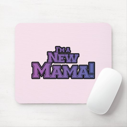 Lila bin ich ein New Mama Tshirts und Geschenke Mousepad (Mit Mouse)
