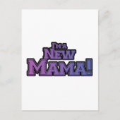 Lila bin ich ein New Mama Tshirts und Geschenke Postkarte (Vorderseite)