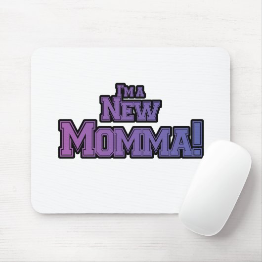 Lila bin ich ein New Momma Tshirts und Geschenke Mousepad (Mit Mouse)